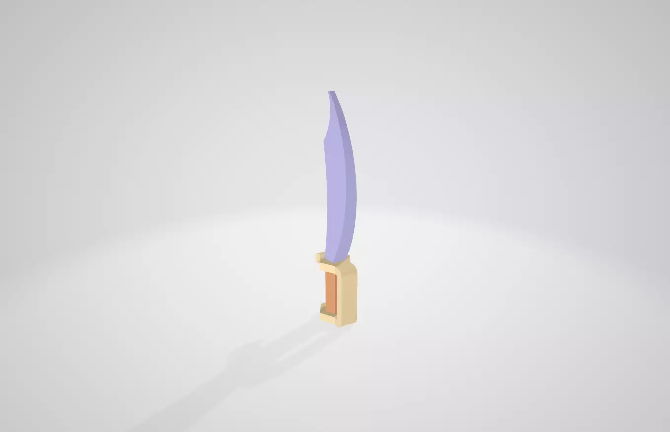 Sword Low-poly 3D model_0