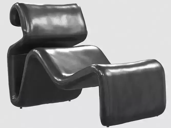 Etcetera  lounge chair black leather by Jan EKSELIUS