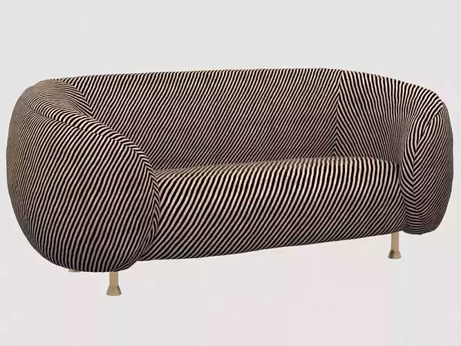 LUCIEN Sofa oblique ebony Kelly Wearstler