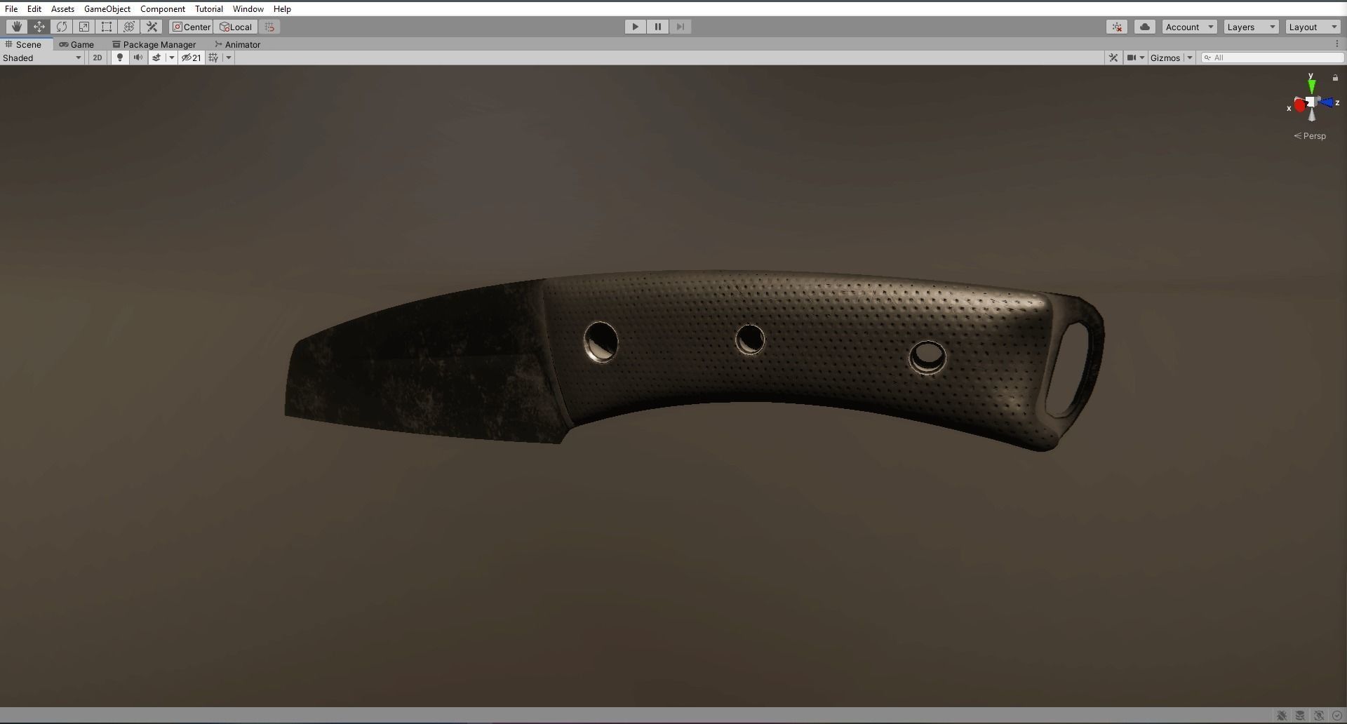Game and VR-AR Ready Knife Low-poly 3D model_5