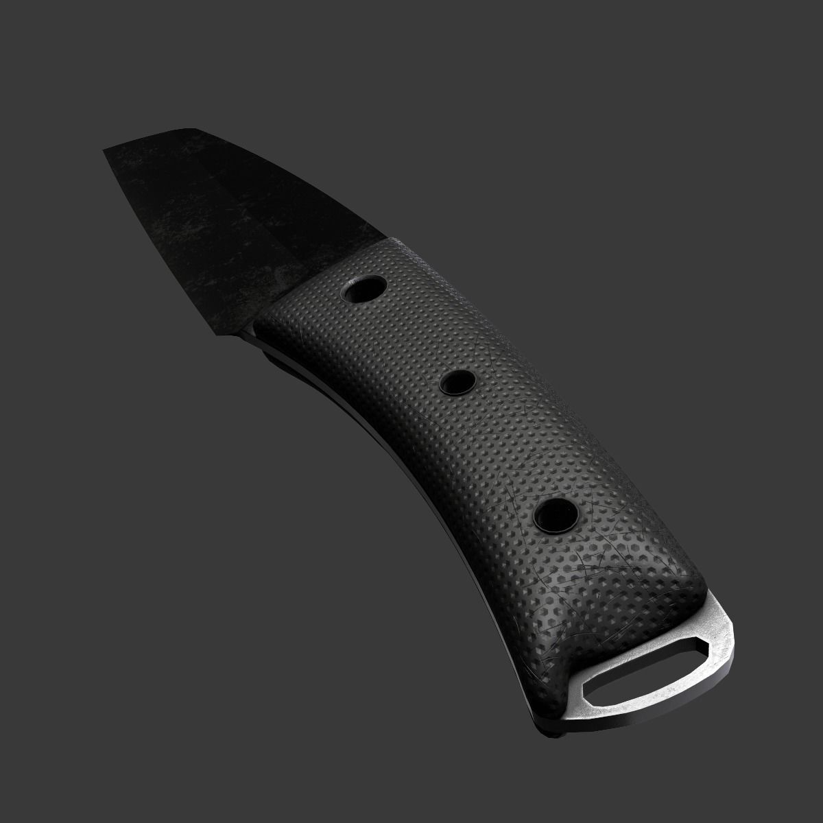 Game and VR-AR Ready Knife Low-poly 3D model_2