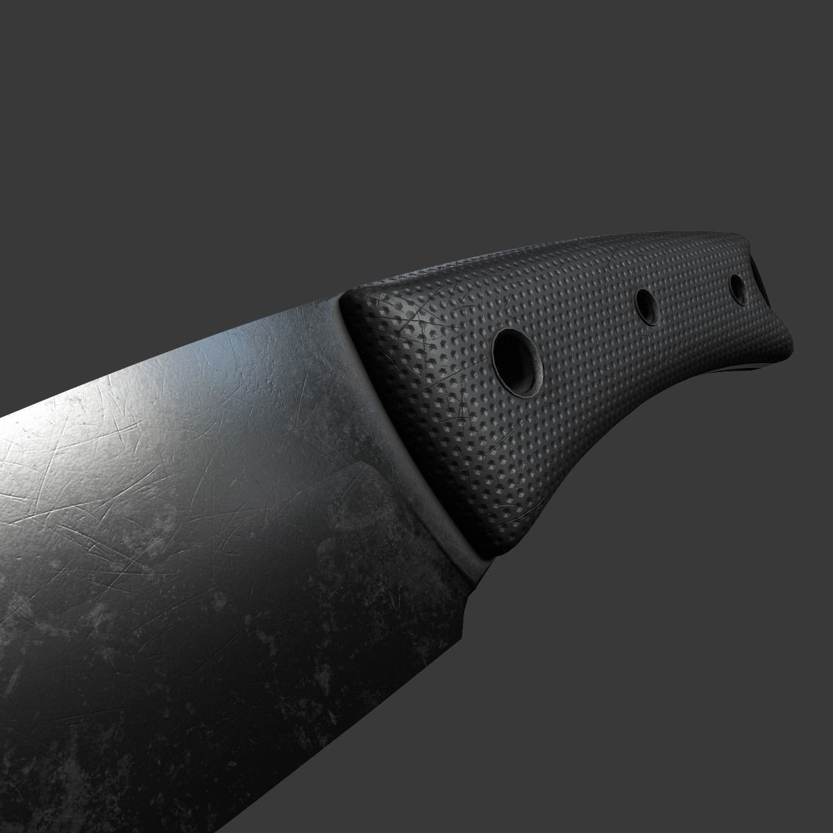 Game and VR-AR Ready Knife Low-poly 3D model_3