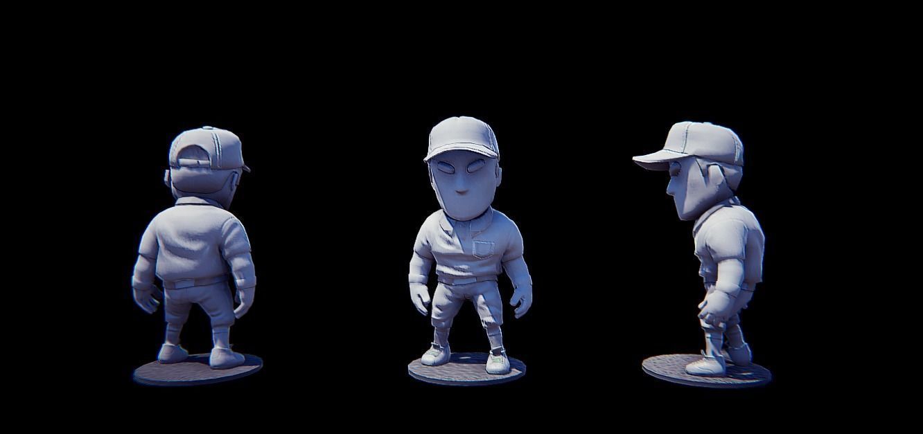 Low poly American Football Referee Low-poly 3D model_4