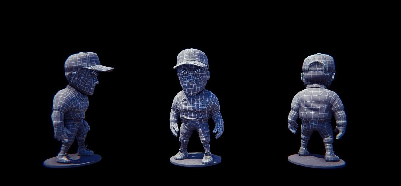 Low poly American Football Referee Low-poly 3D model_3