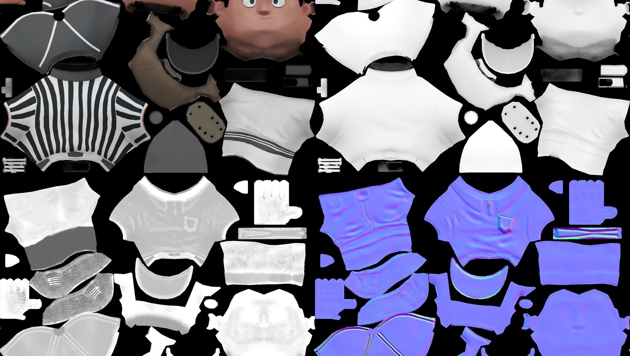 Low poly American Football Referee Low-poly 3D model_5