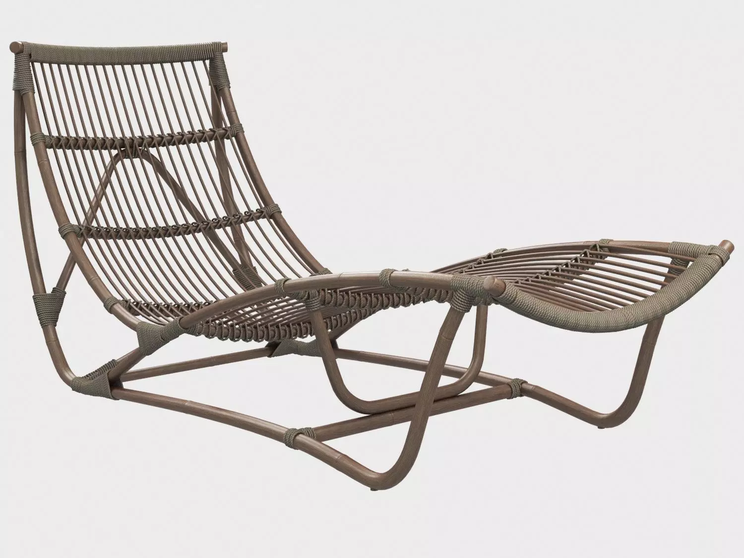 Michelangelo ratan chaise longue Sika Design Low-poly 3D model