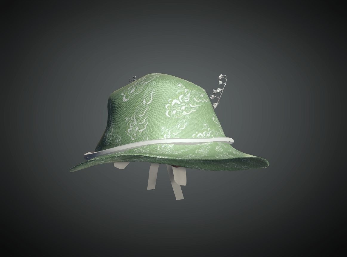 Aristocratic Hat-03 Low-poly 3D model_3