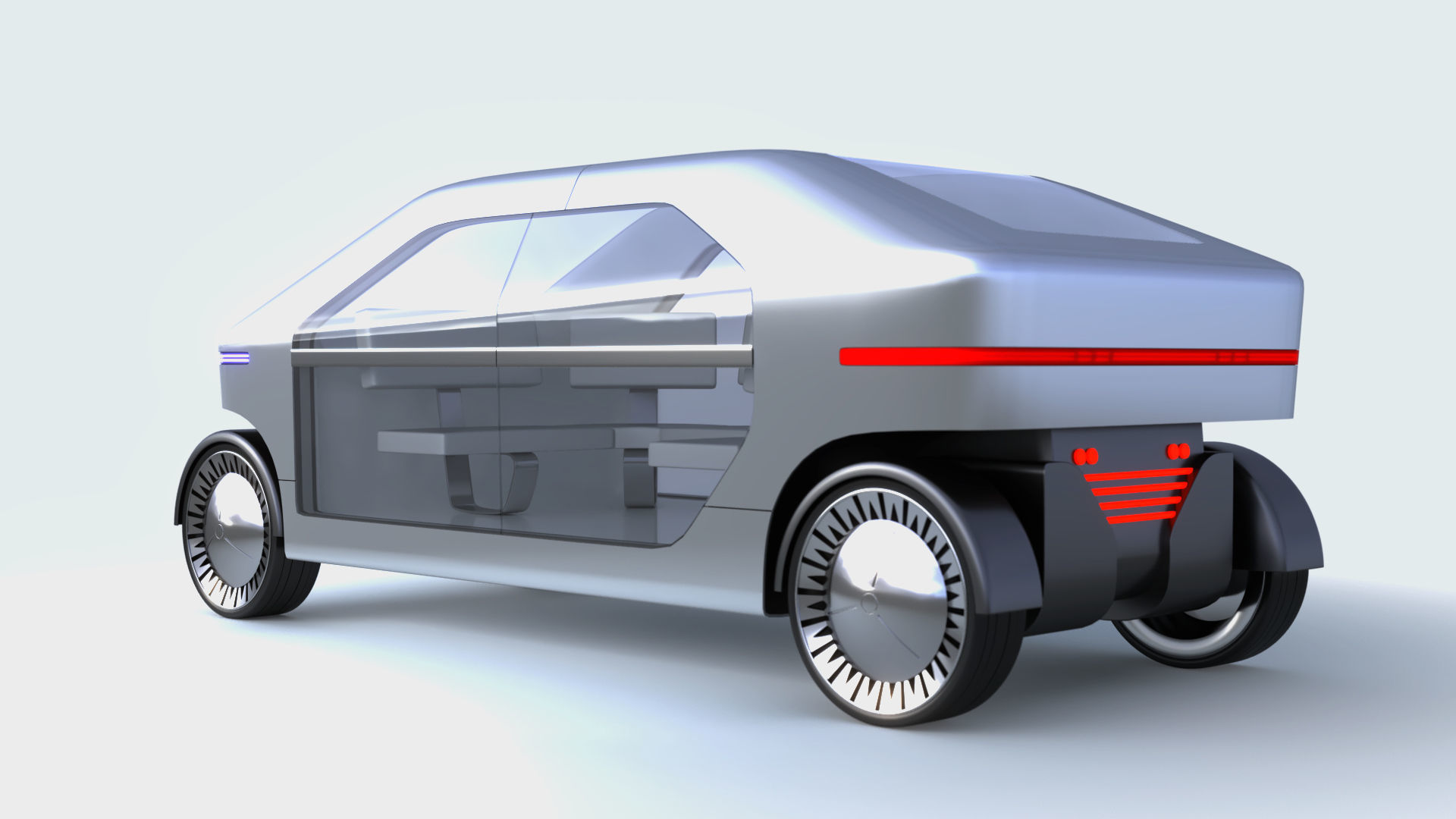 Electric bus autopilot 3D model_1