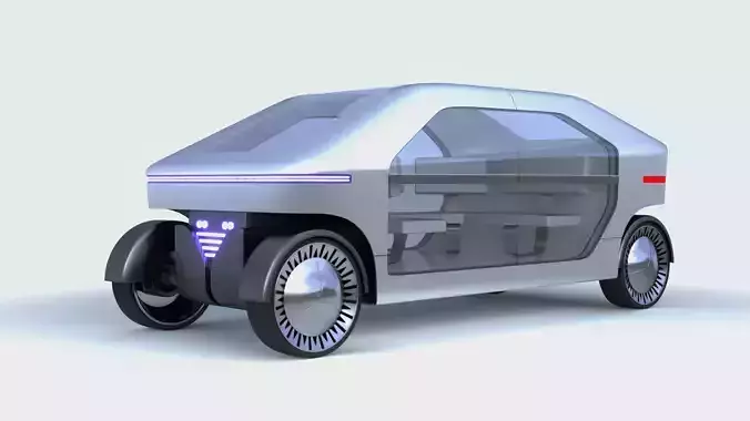 Electric bus autopilot 3D model