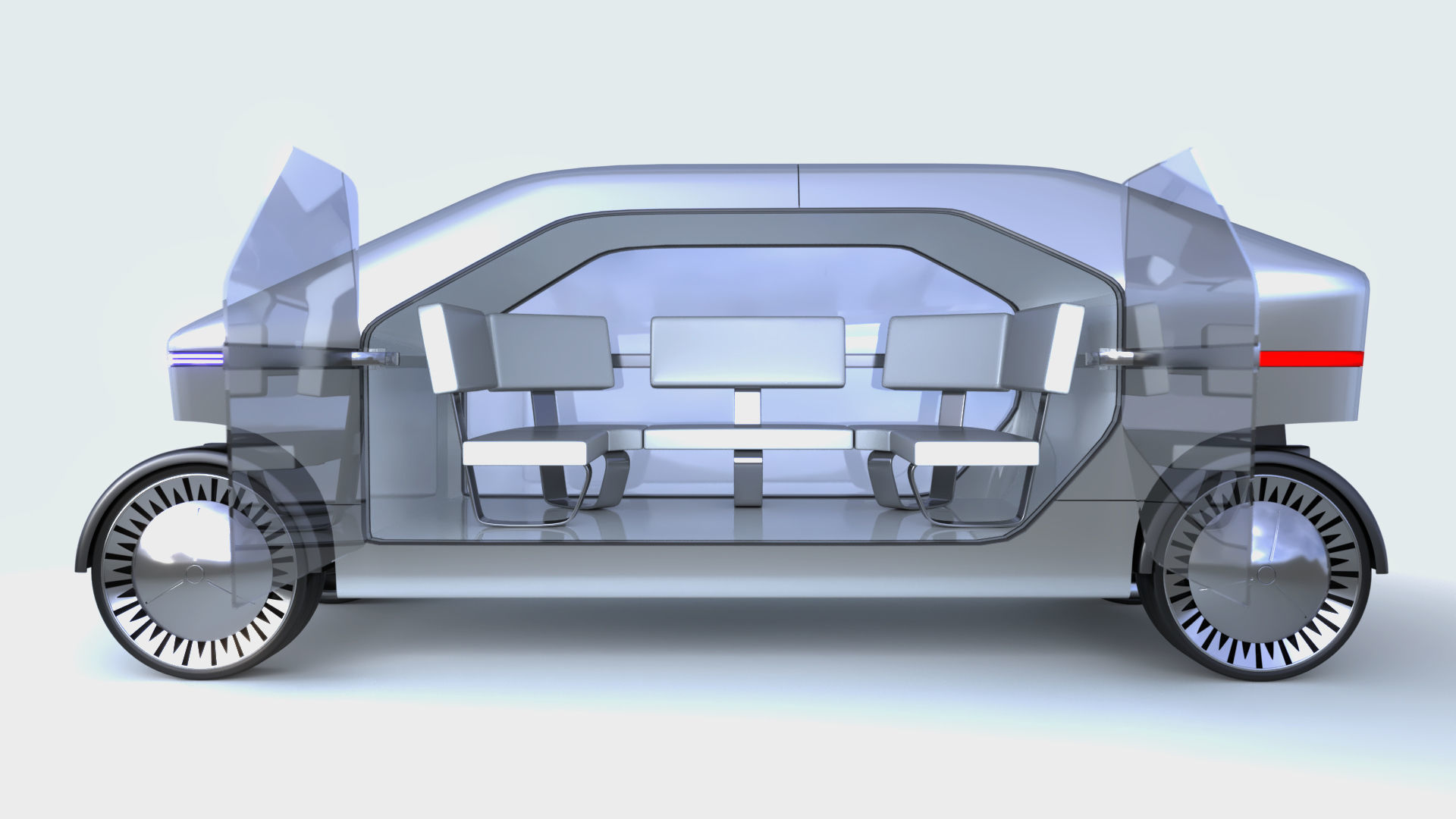 Electric bus autopilot 3D model_5