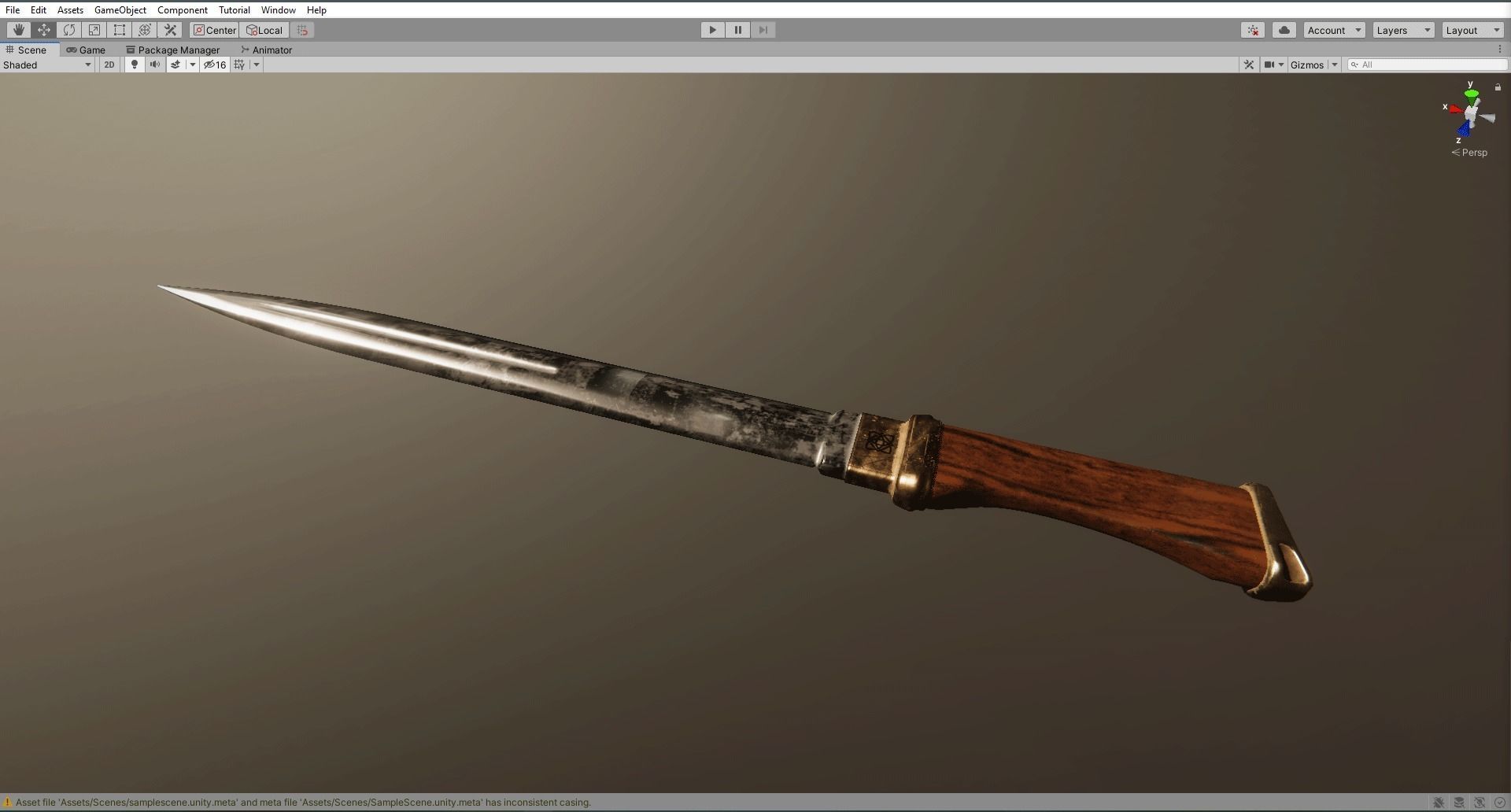 Game and VR-AR Ready Dagger 3D model_6