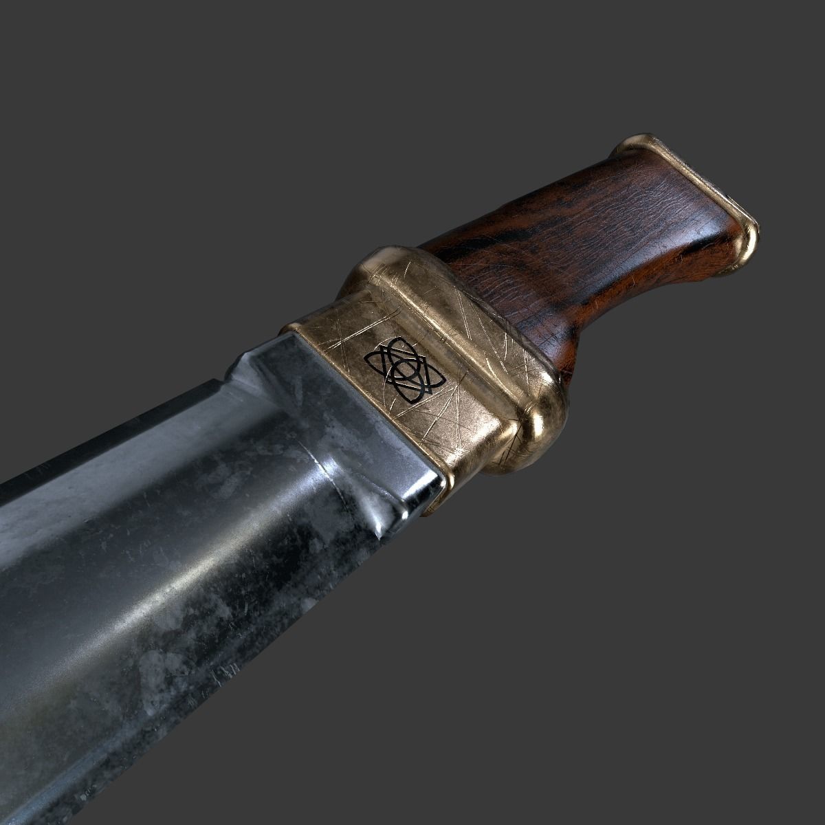 Game and VR-AR Ready Dagger 3D model_3