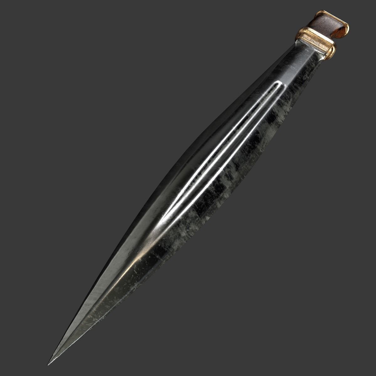 Game and VR-AR Ready Dagger 3D model_4