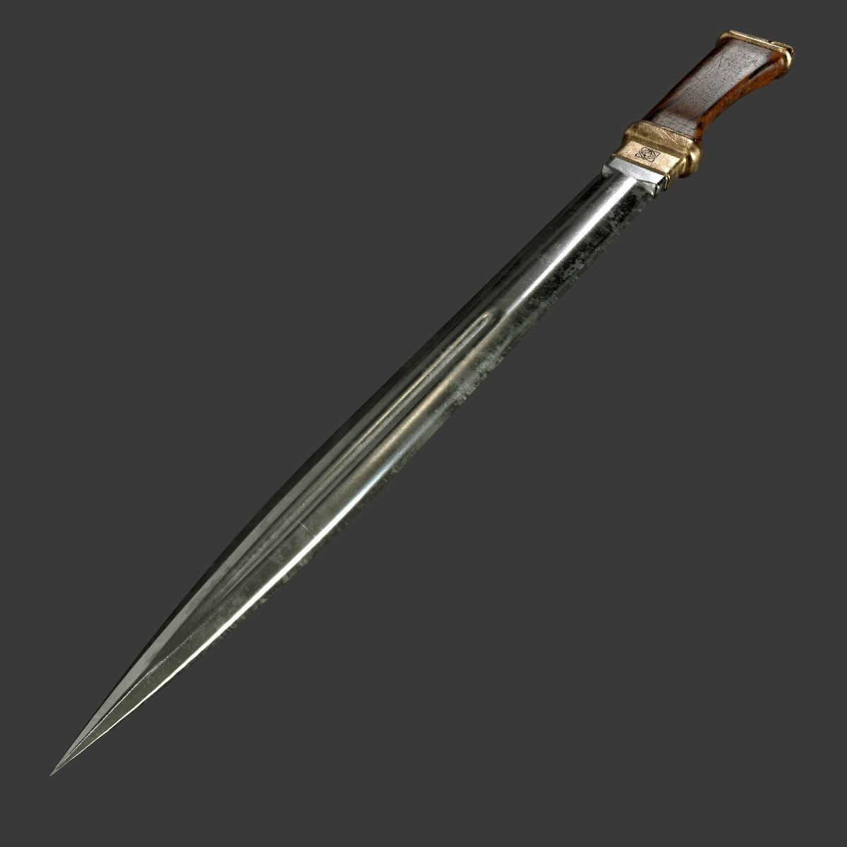 Game and VR-AR Ready Dagger 3D model_1
