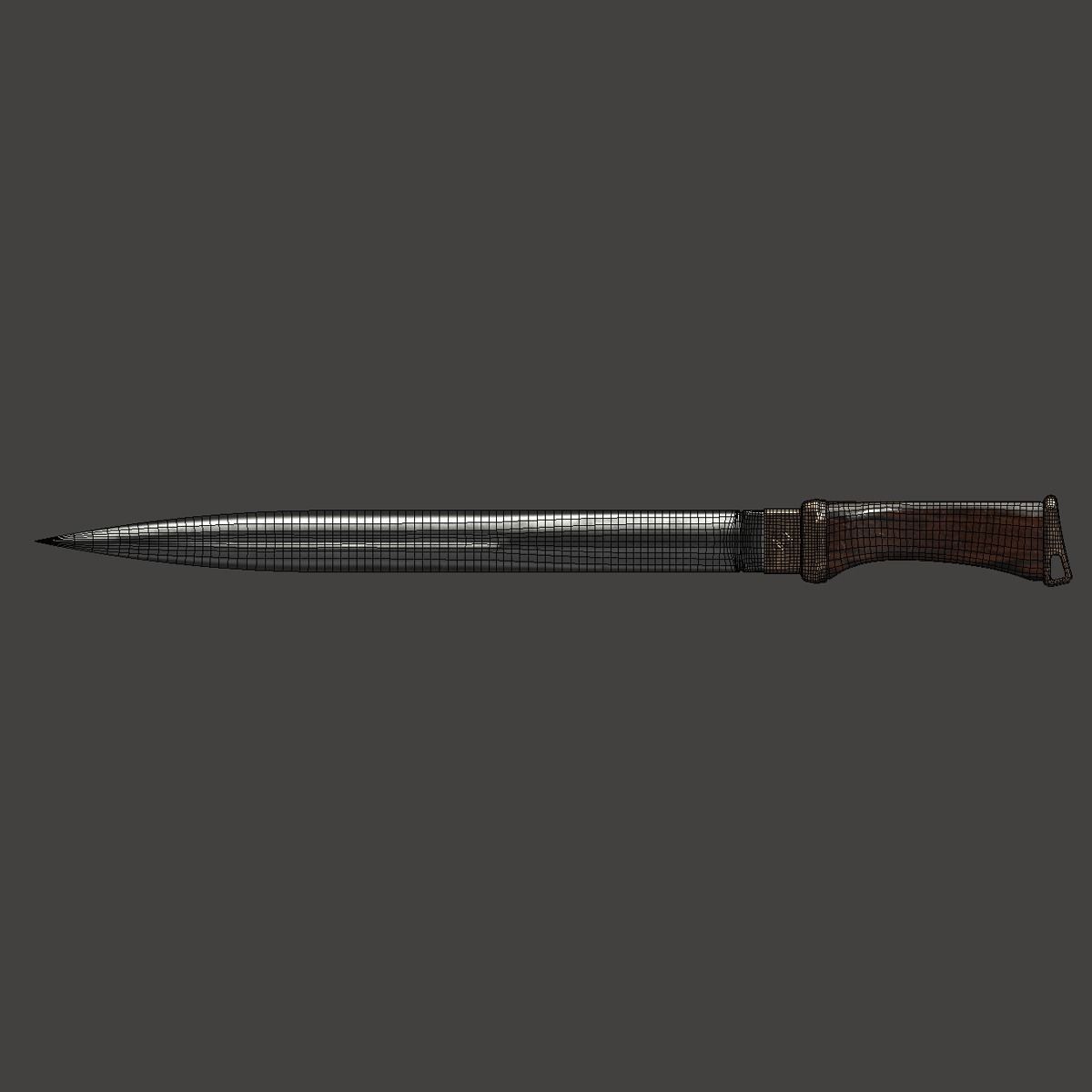 Game and VR-AR Ready Dagger 3D model_5