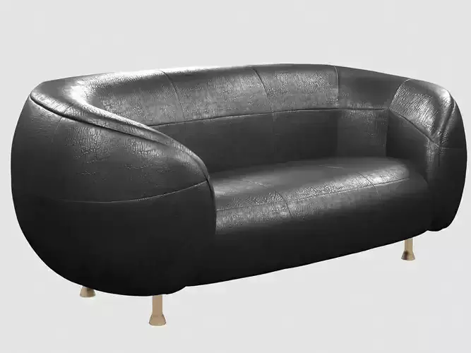 Lucien Sofa bubby black by Kelly Wearstler