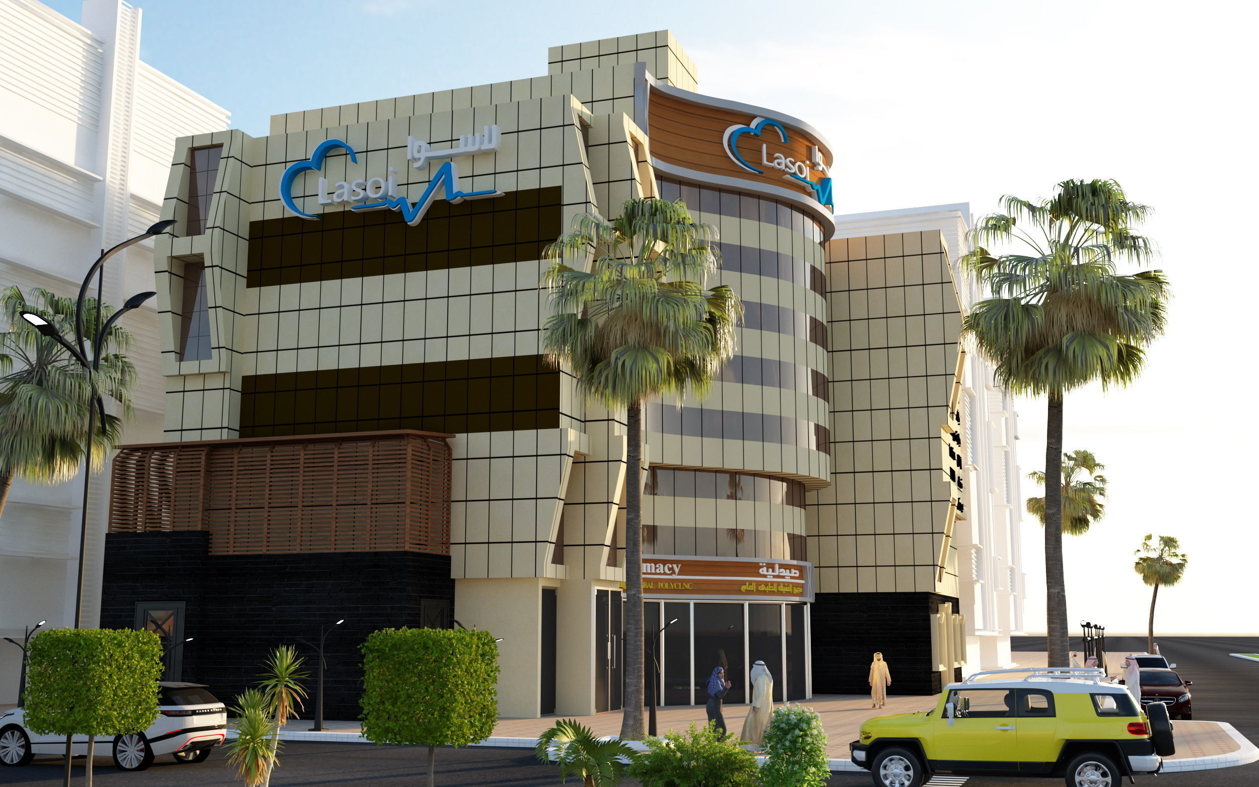 hospital building where hotel is located 3D model_3