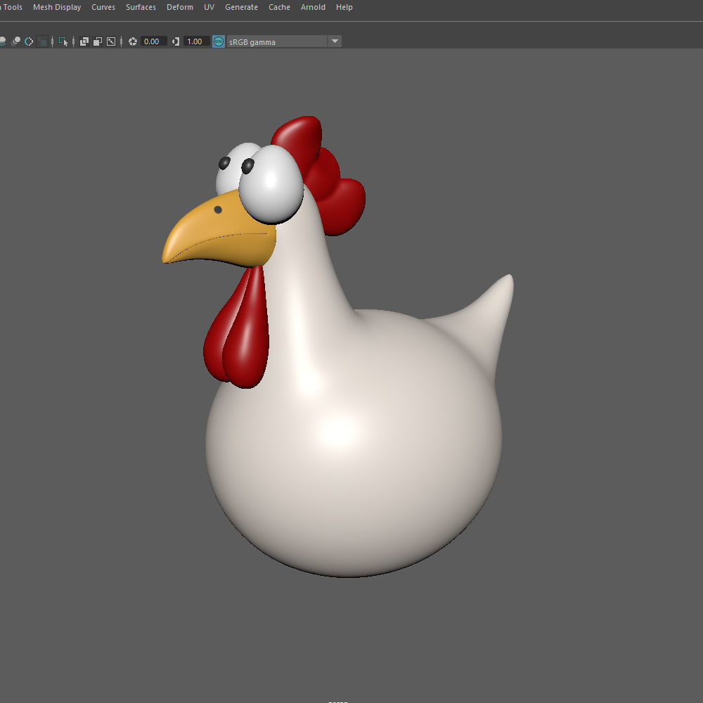 Chicken Cartoon 3D model_13
