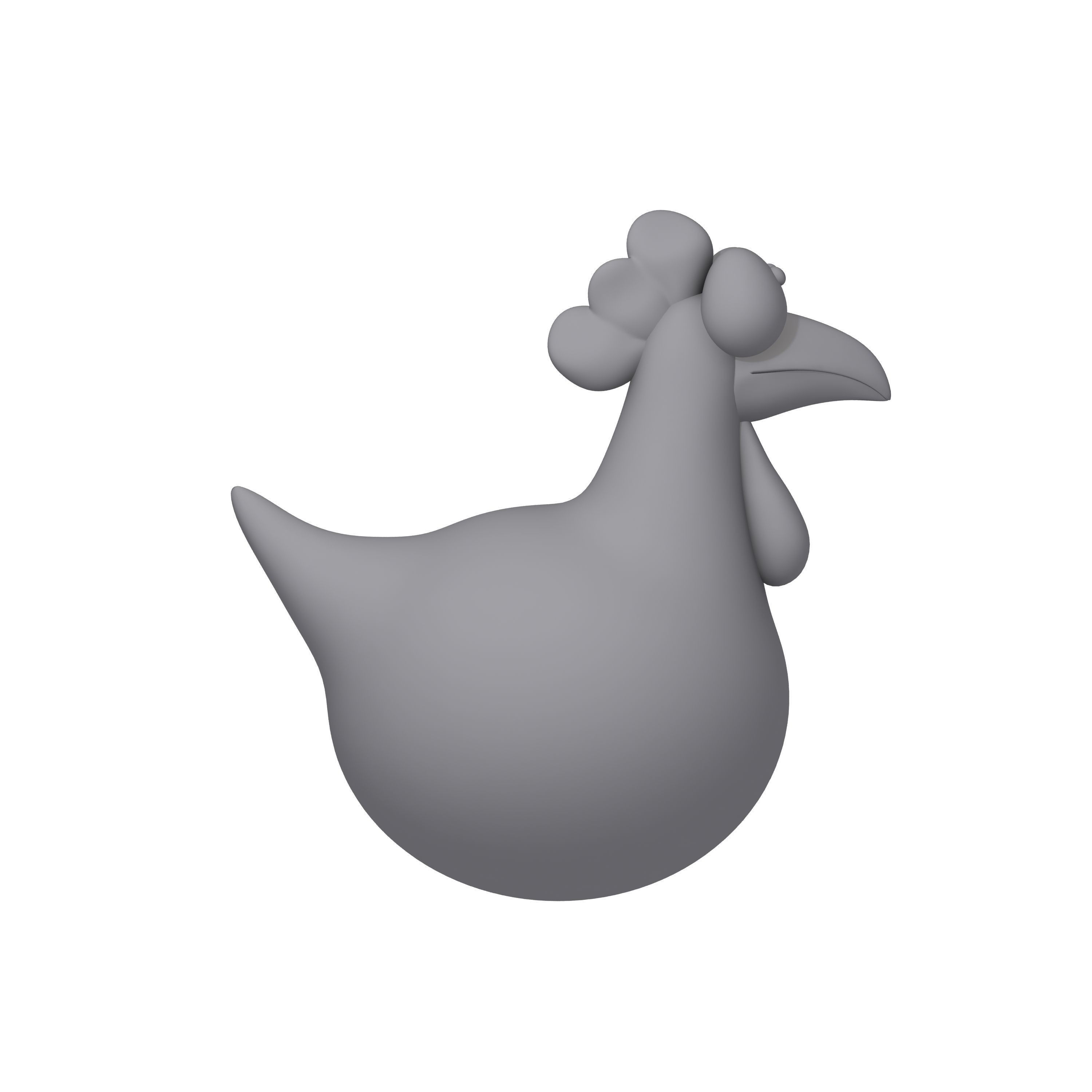 Chicken Cartoon 3D model_10