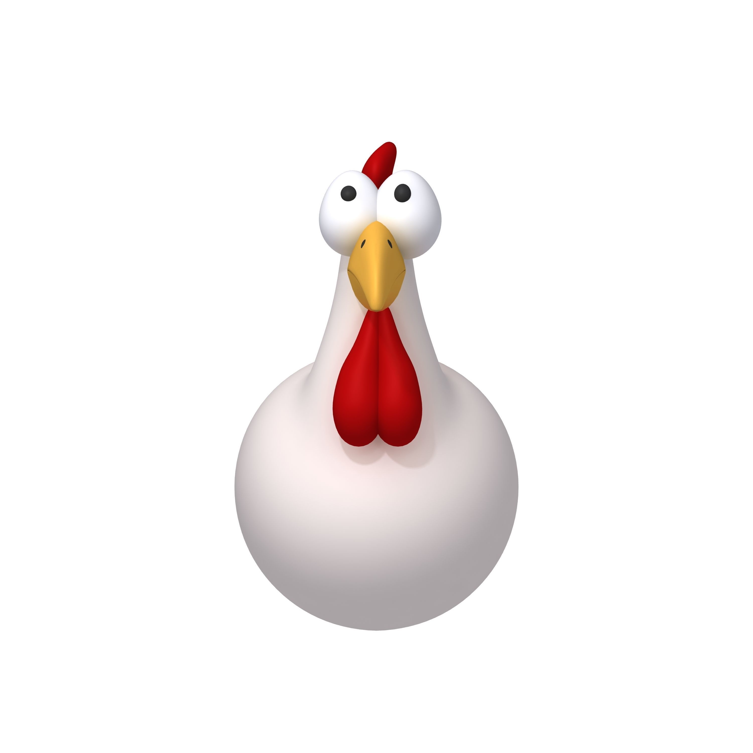 Chicken Cartoon 3D model_1