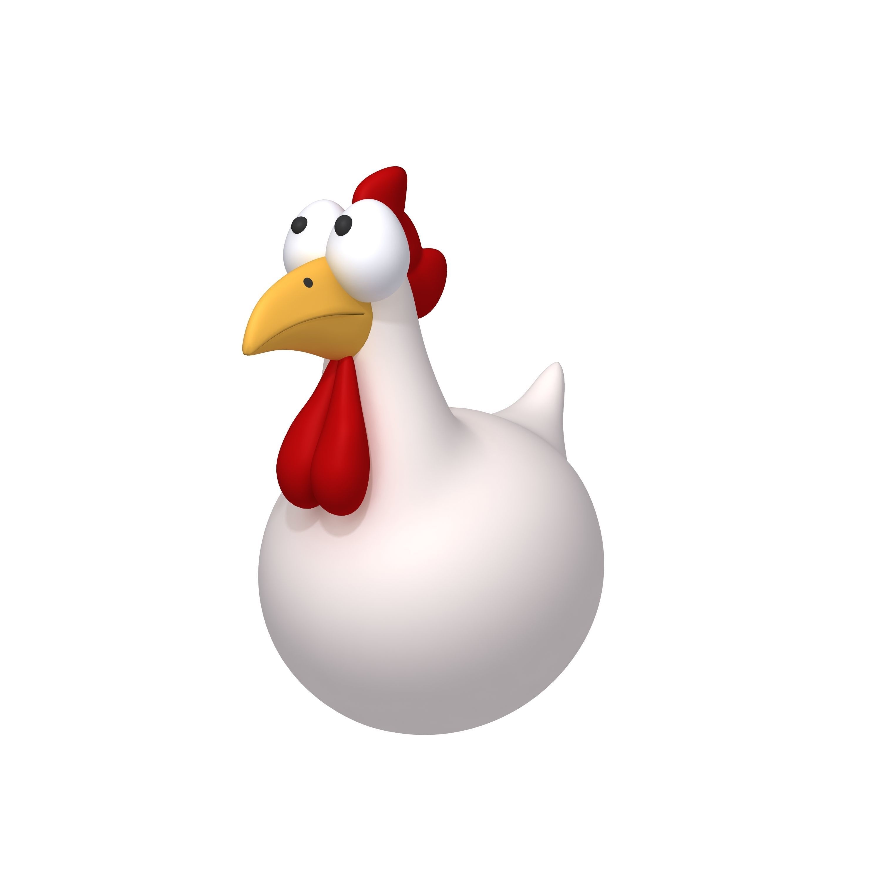 Chicken Cartoon 3D model_4