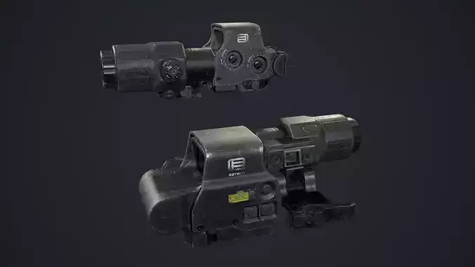 HOLO XPS3 with G33 MAGNIFIER Low-poly 3D model