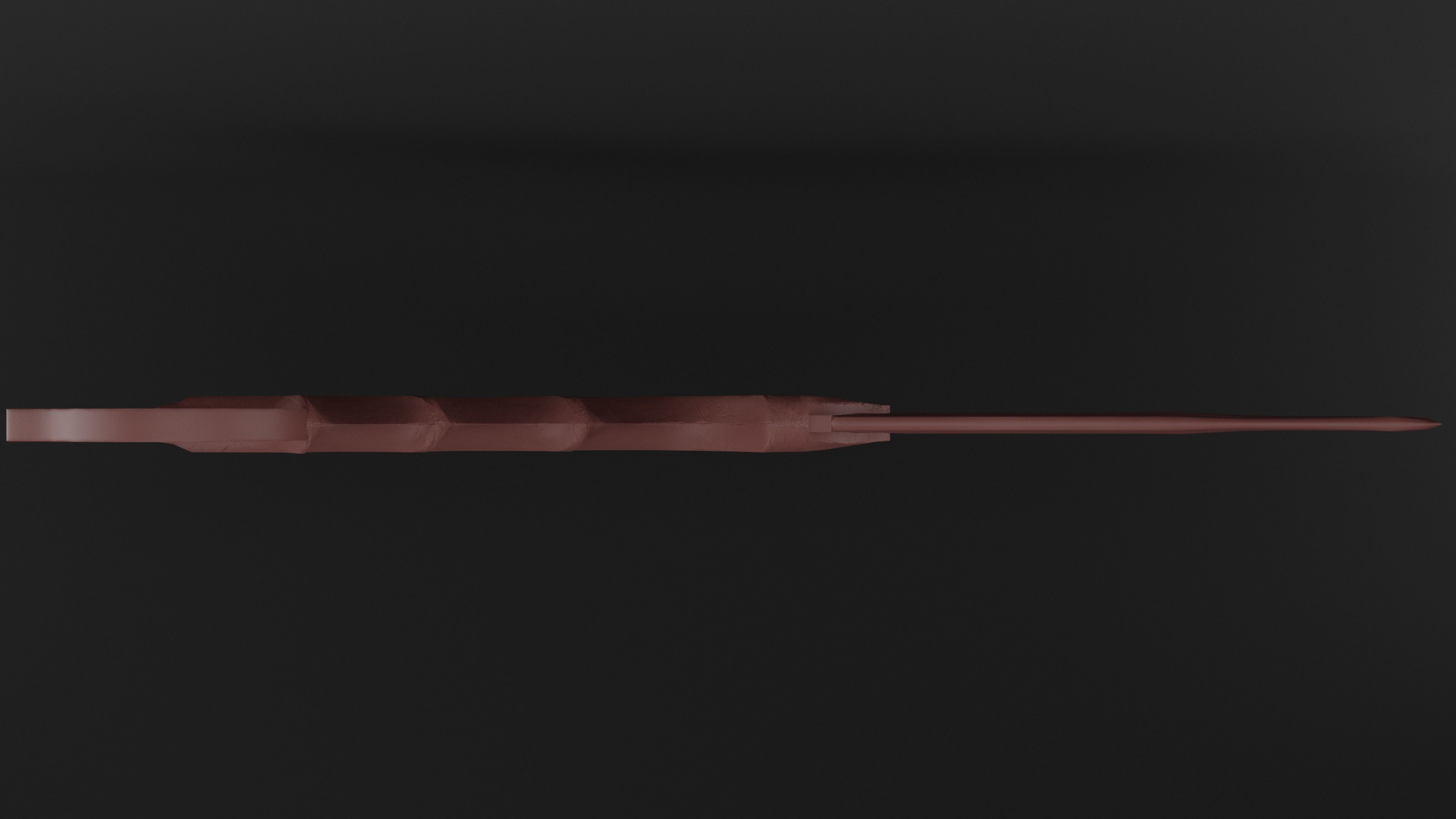 Karambit Knife Wooden Handle Low-Poly Low-poly 3D model_16