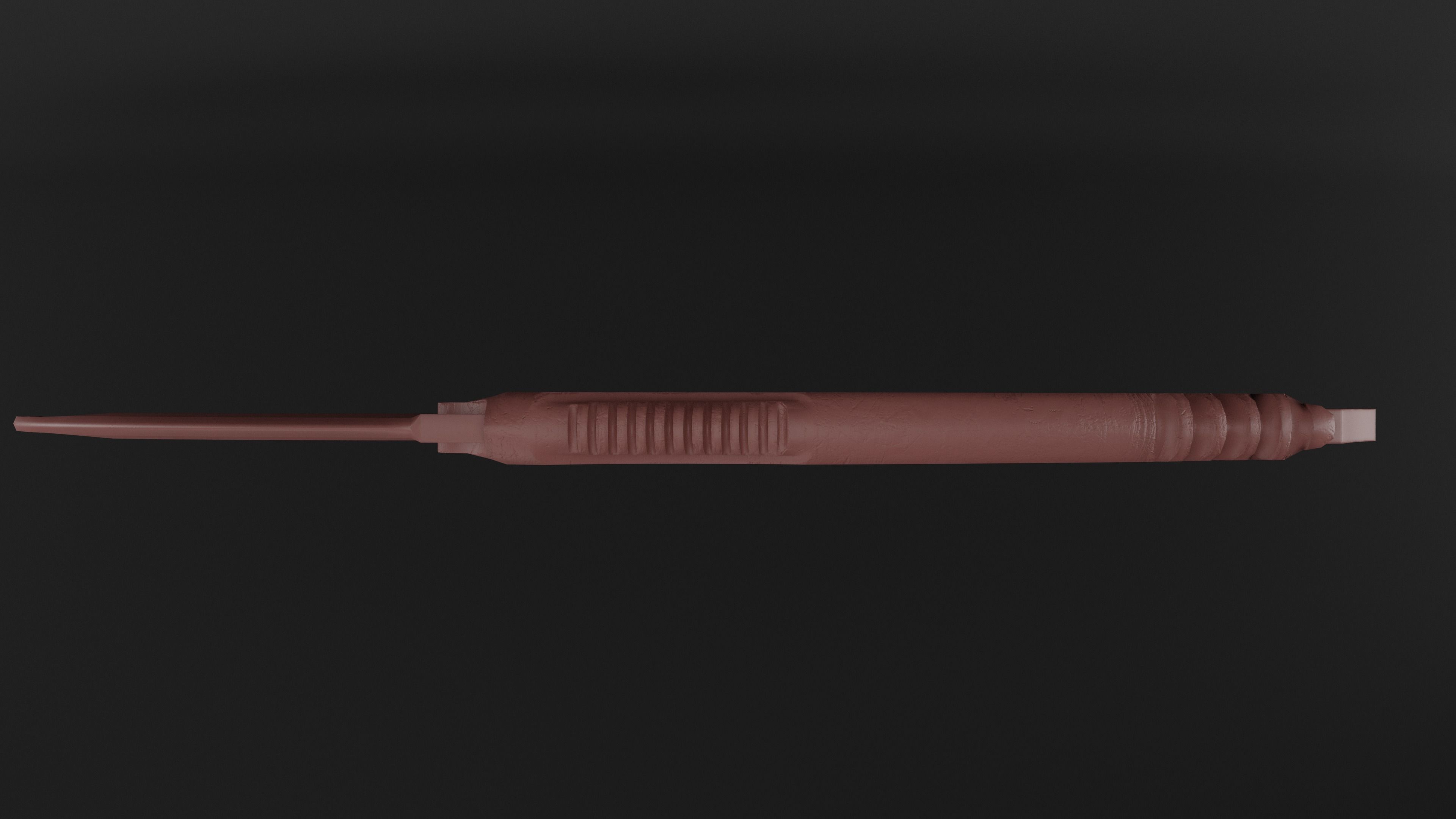 Karambit Knife Wooden Handle Low-Poly Low-poly 3D model_15