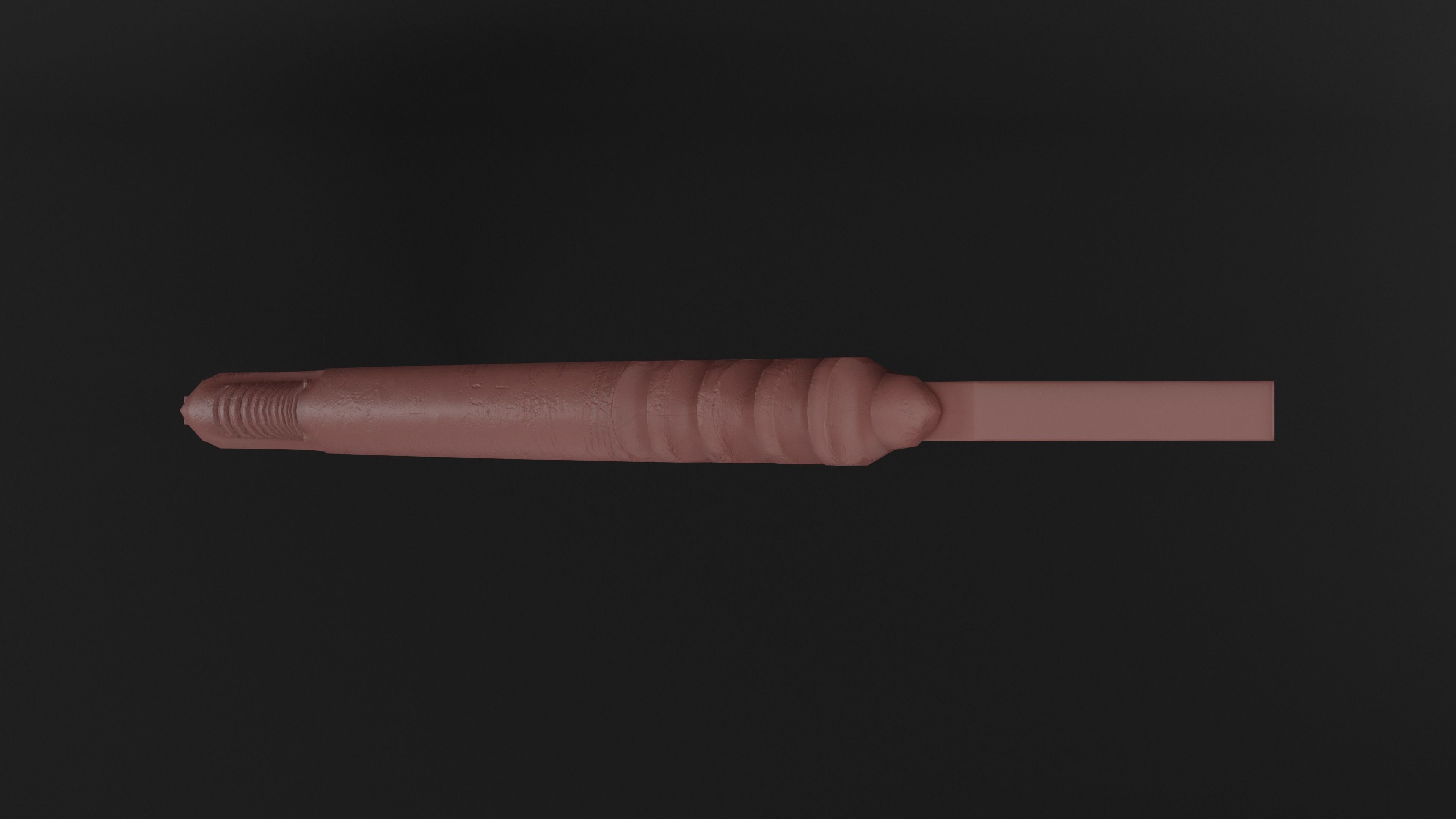 Karambit Knife Wooden Handle Low-Poly Low-poly 3D model_14