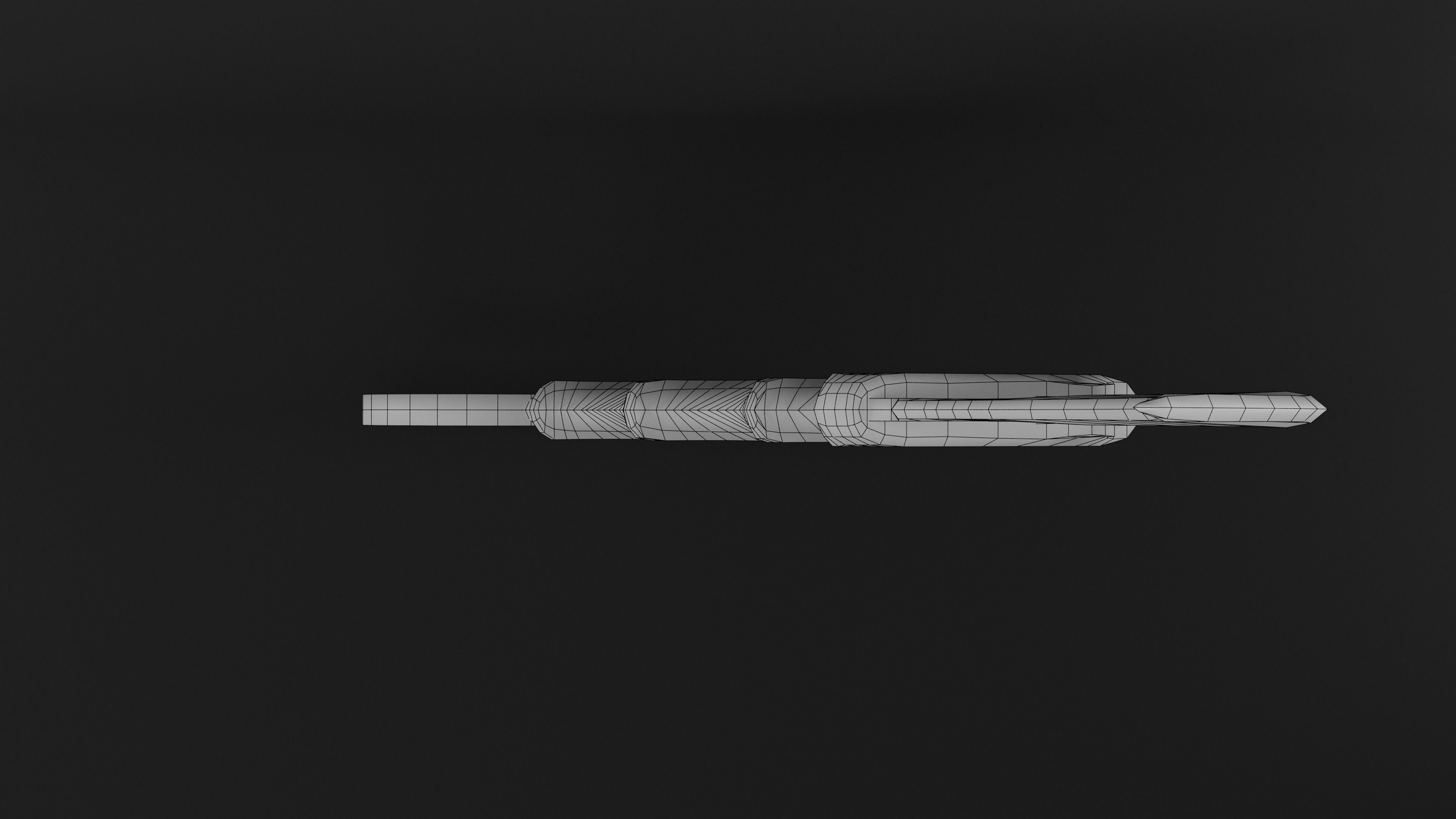 Karambit Knife Wooden Handle Low-Poly Low-poly 3D model_18