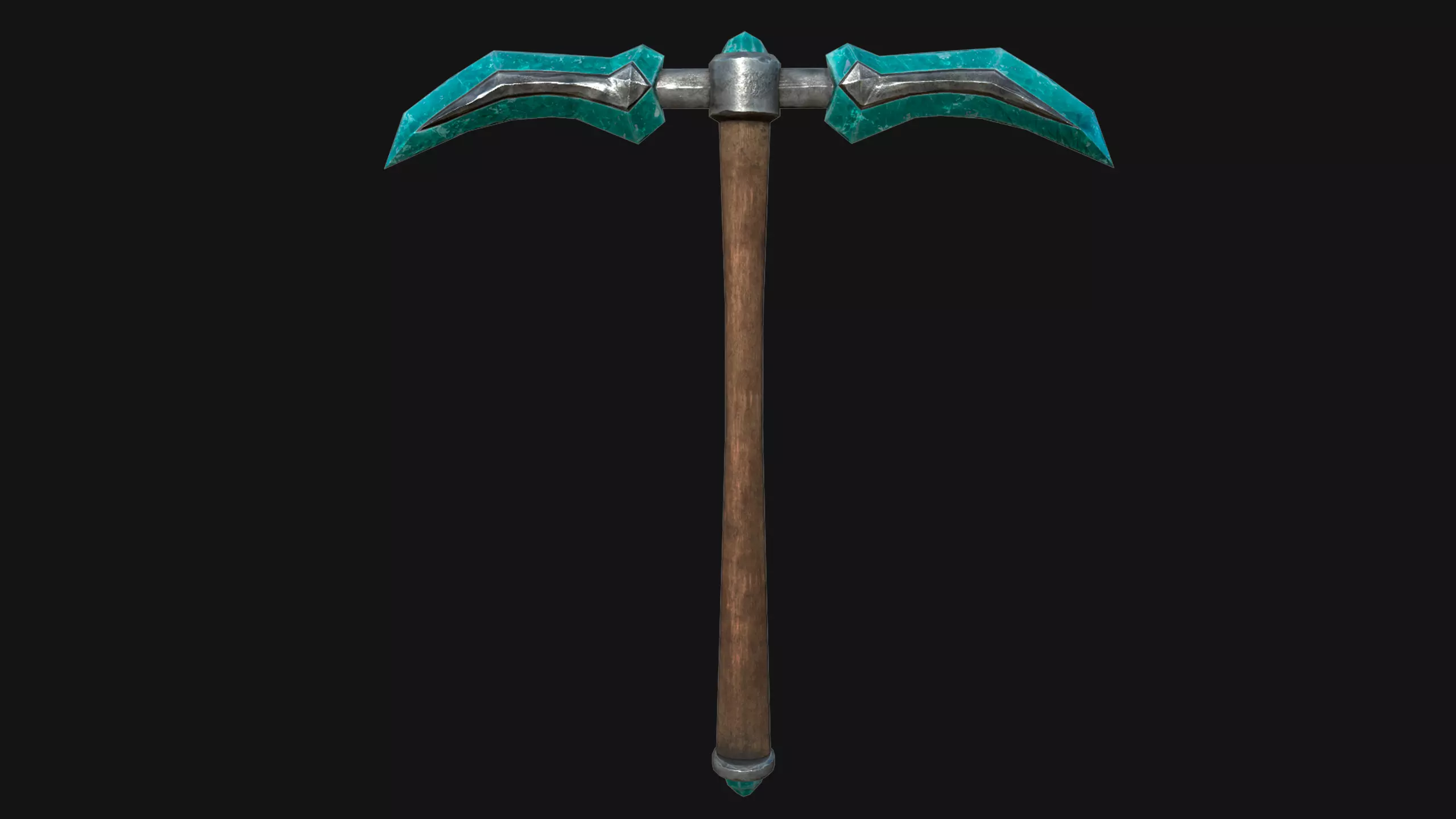 Diamond Pickaxe Low-poly 3D model