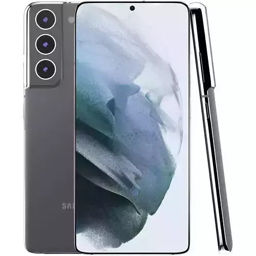 Samsung Galaxy S21 Phantom Silver Low-poly 3D model