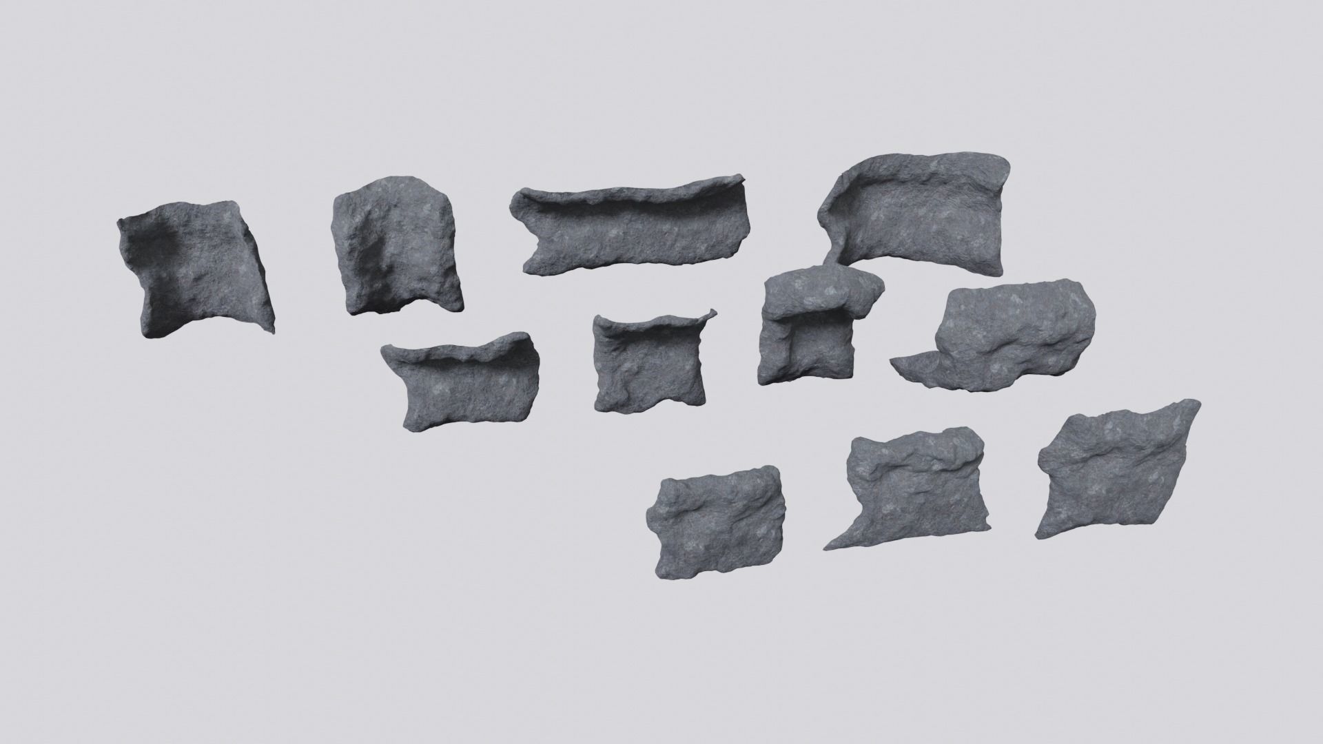 Environmental Cave Rocks Vol2 - Game Ready and PBR Low-poly 3D model_2