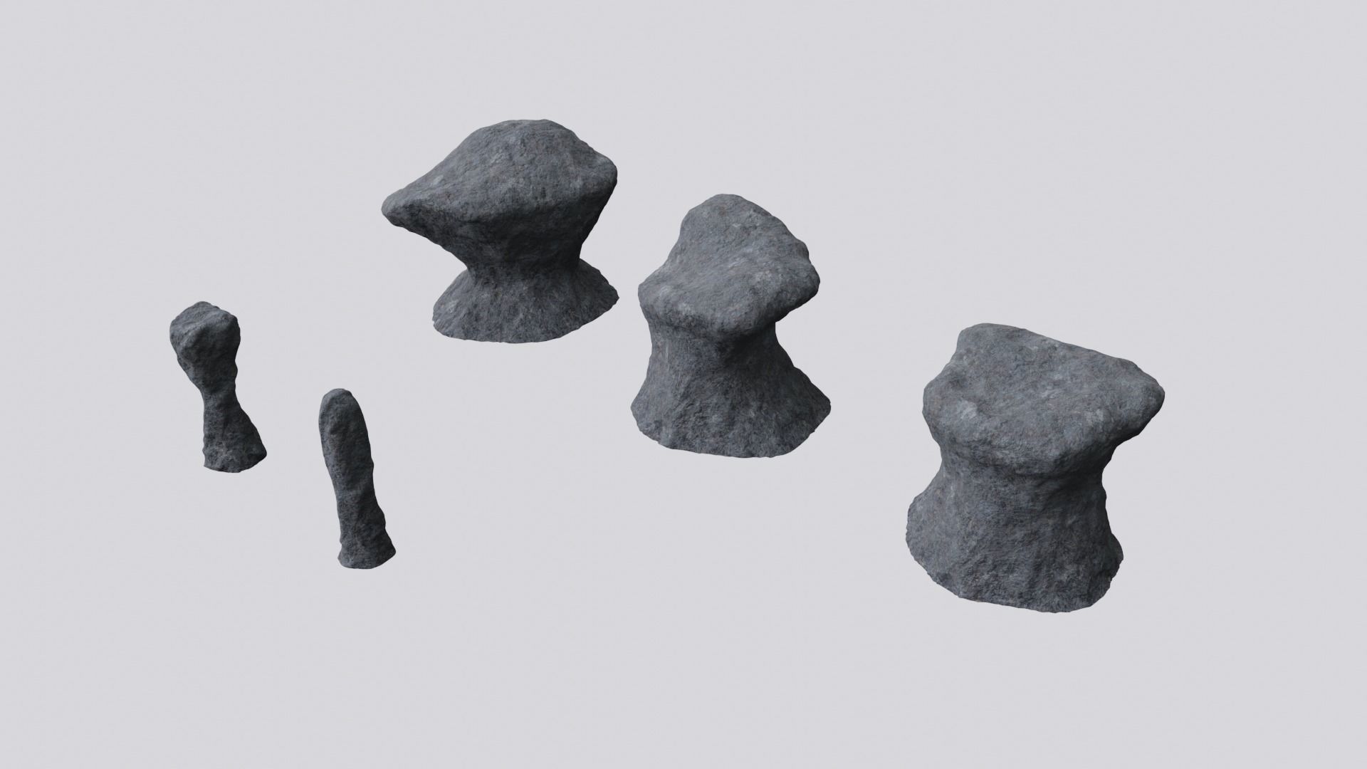 Environmental Cave Rocks Vol2 - Game Ready and PBR Low-poly 3D model_6