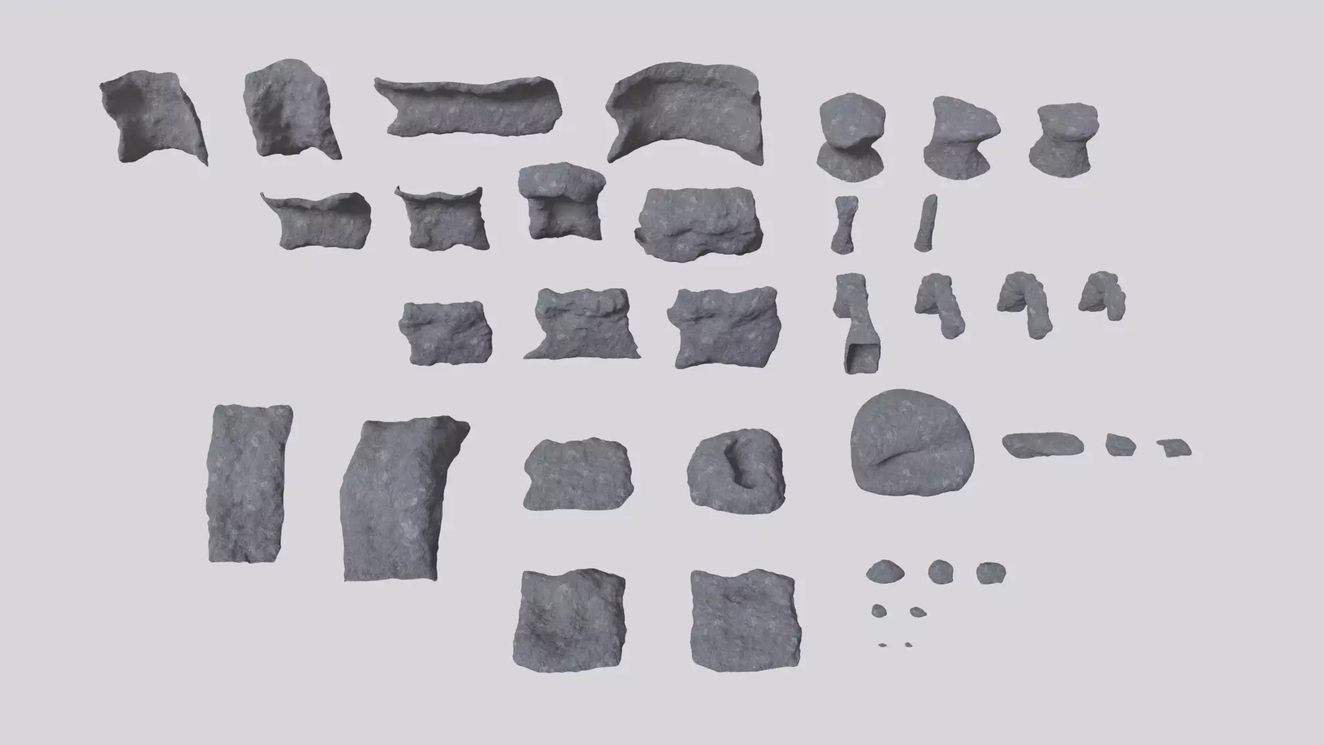 Environmental Cave Rocks Vol2 - Game Ready and PBR Low-poly 3D model_0