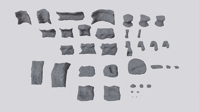 Environmental Cave Rocks Vol2 - Game Ready and PBR Low-poly 3D model