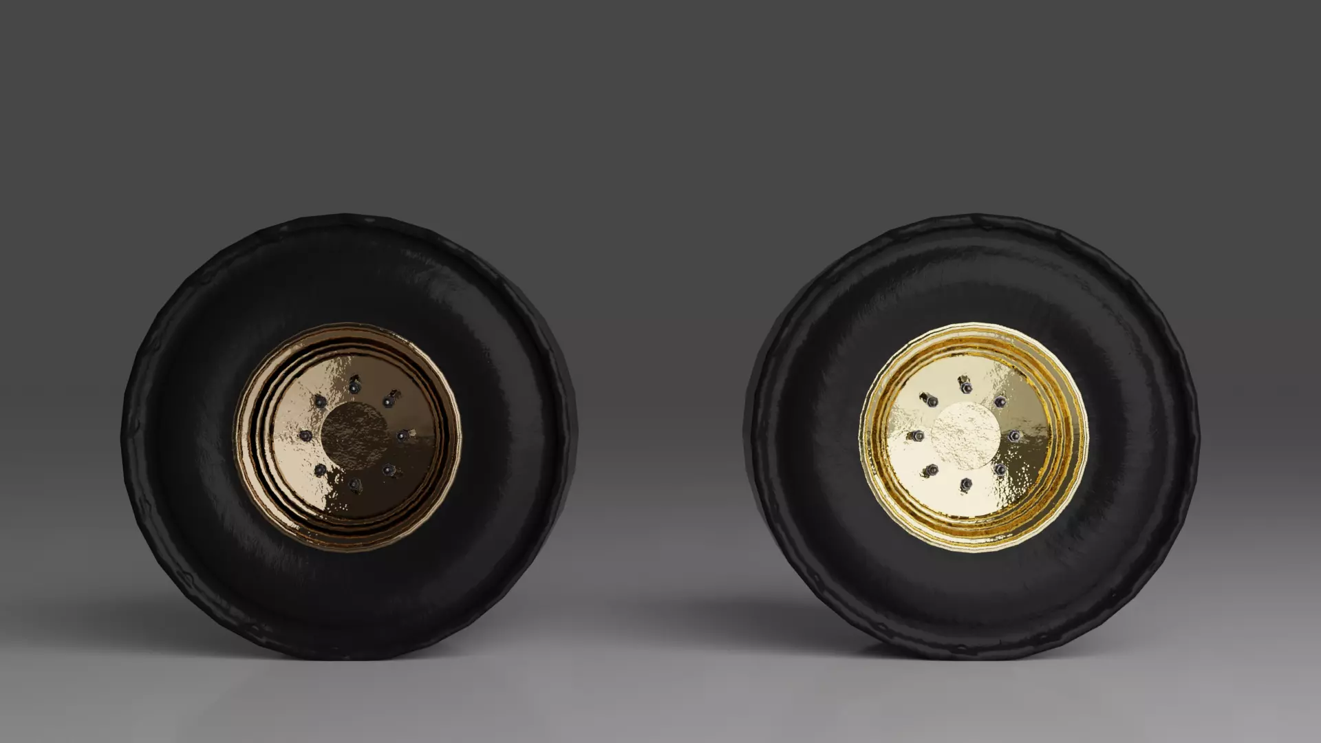 Truck Wheel Low-poly 3D model_0