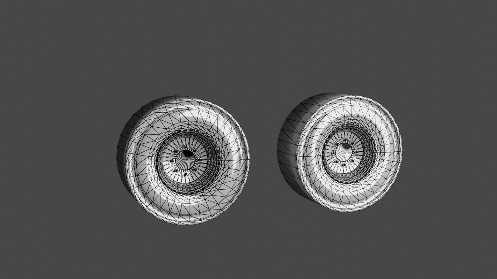 Truck Wheel Low-poly 3D model_5