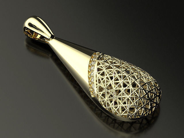 woman diamond   necklace  T00007 3D print model