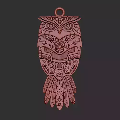 Owl pendant 3D printable model