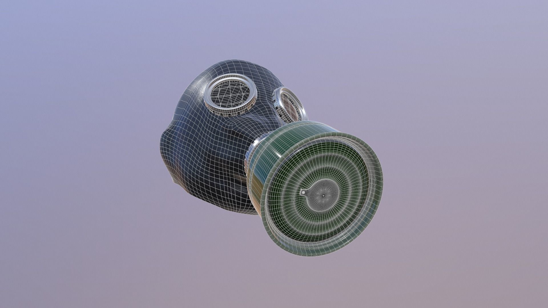 Gas mask GP-5 3D model_10