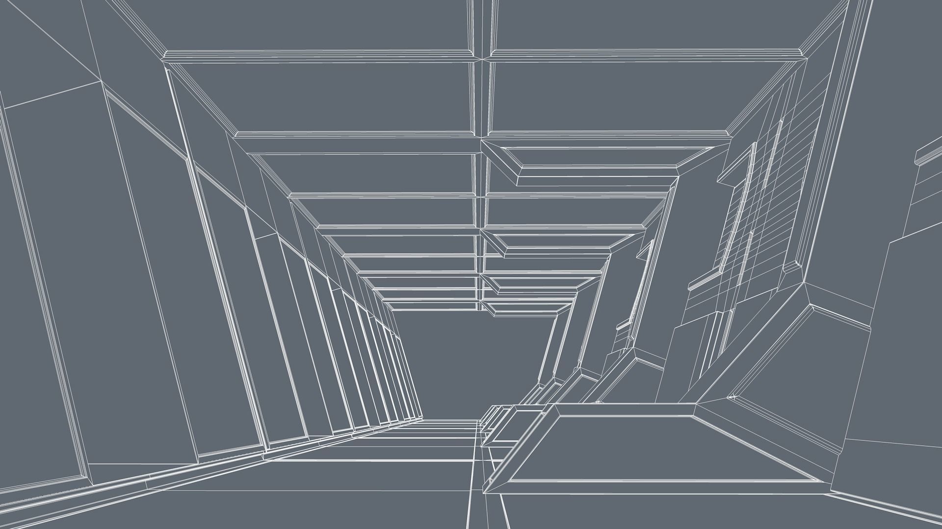 Sci Fi Corridor Low-poly 3D model_8