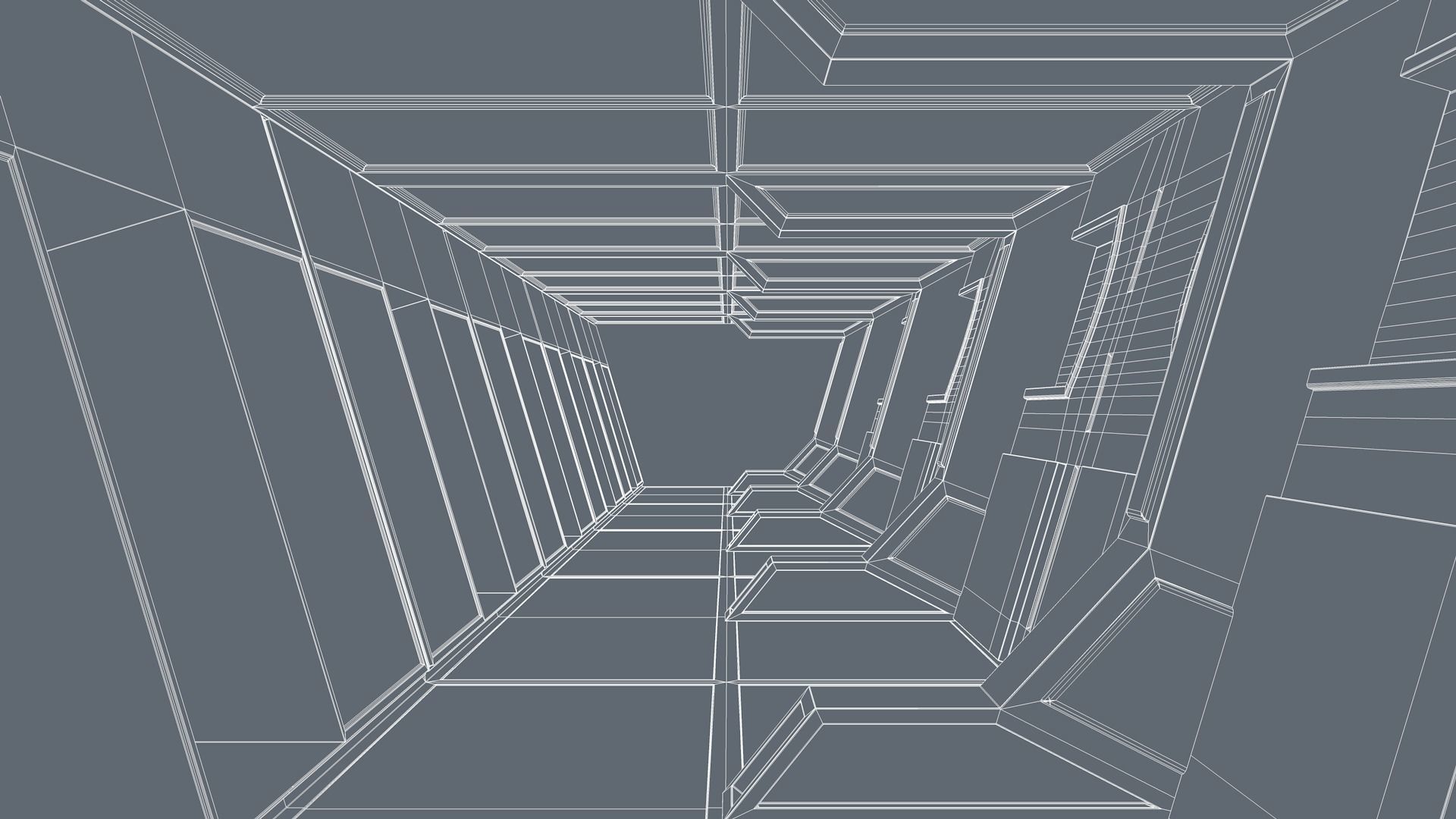 Sci Fi Corridor Low-poly 3D model_6