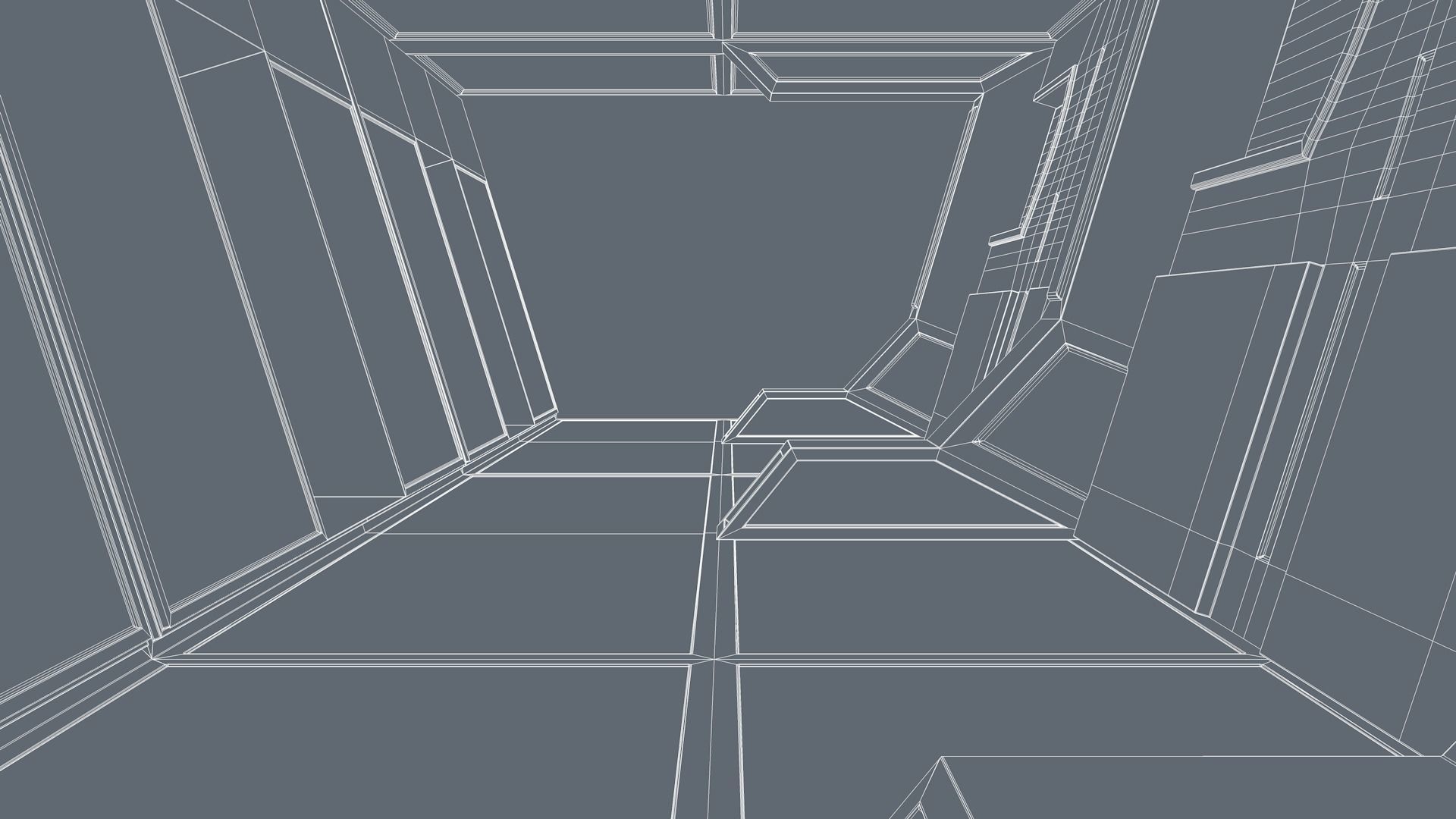 Sci Fi Corridor Low-poly 3D model_11