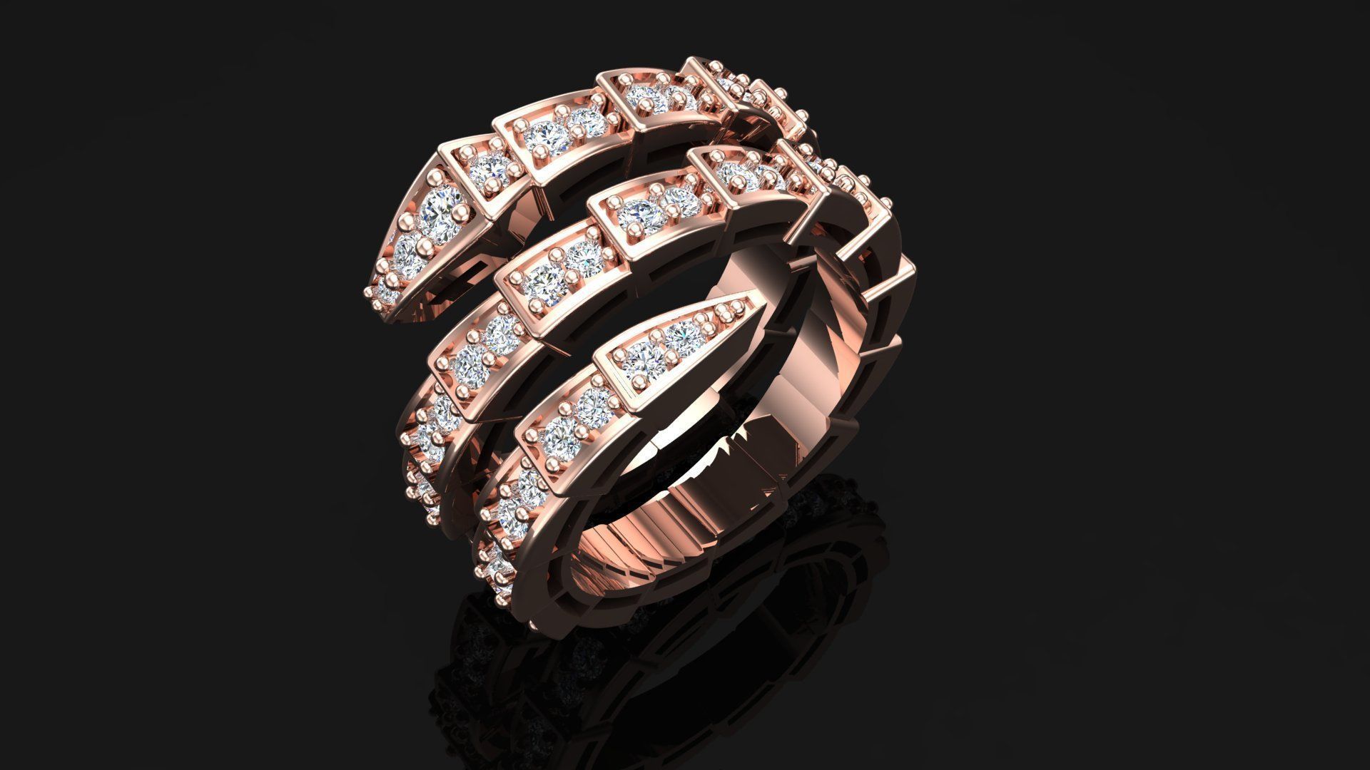 serpenti ring 2 tour 3D model_1