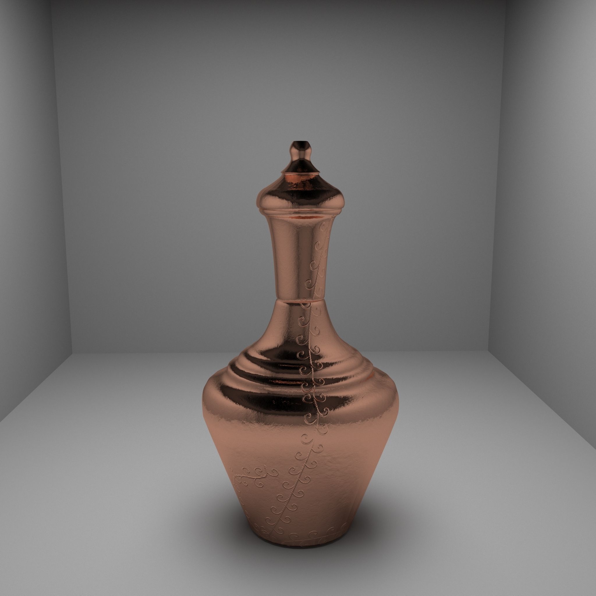 Copper Pitcher Low-poly 3D model_4
