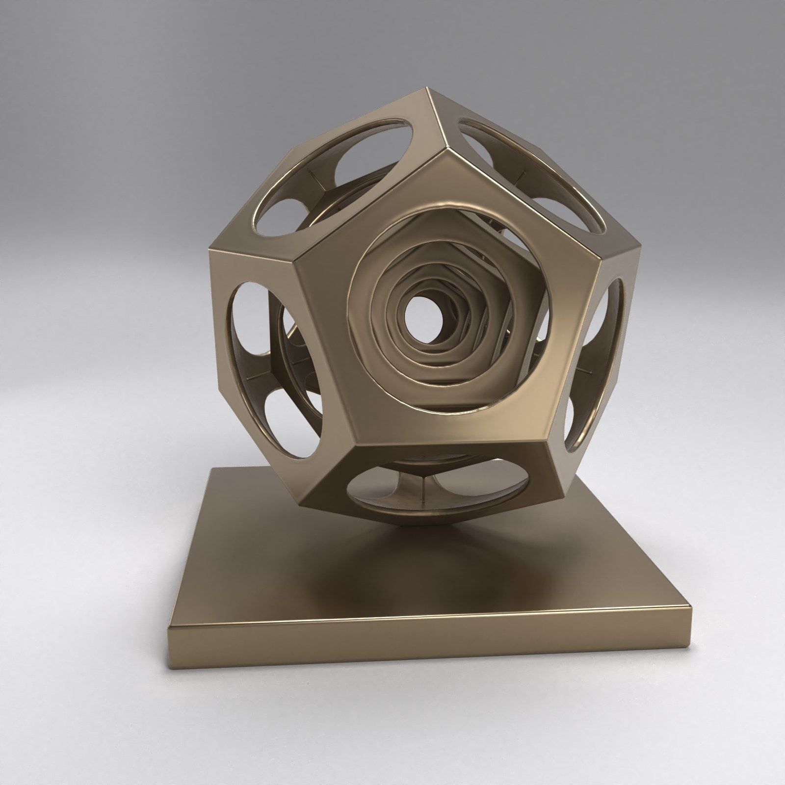 Dodecho metal cube 3D print model_13
