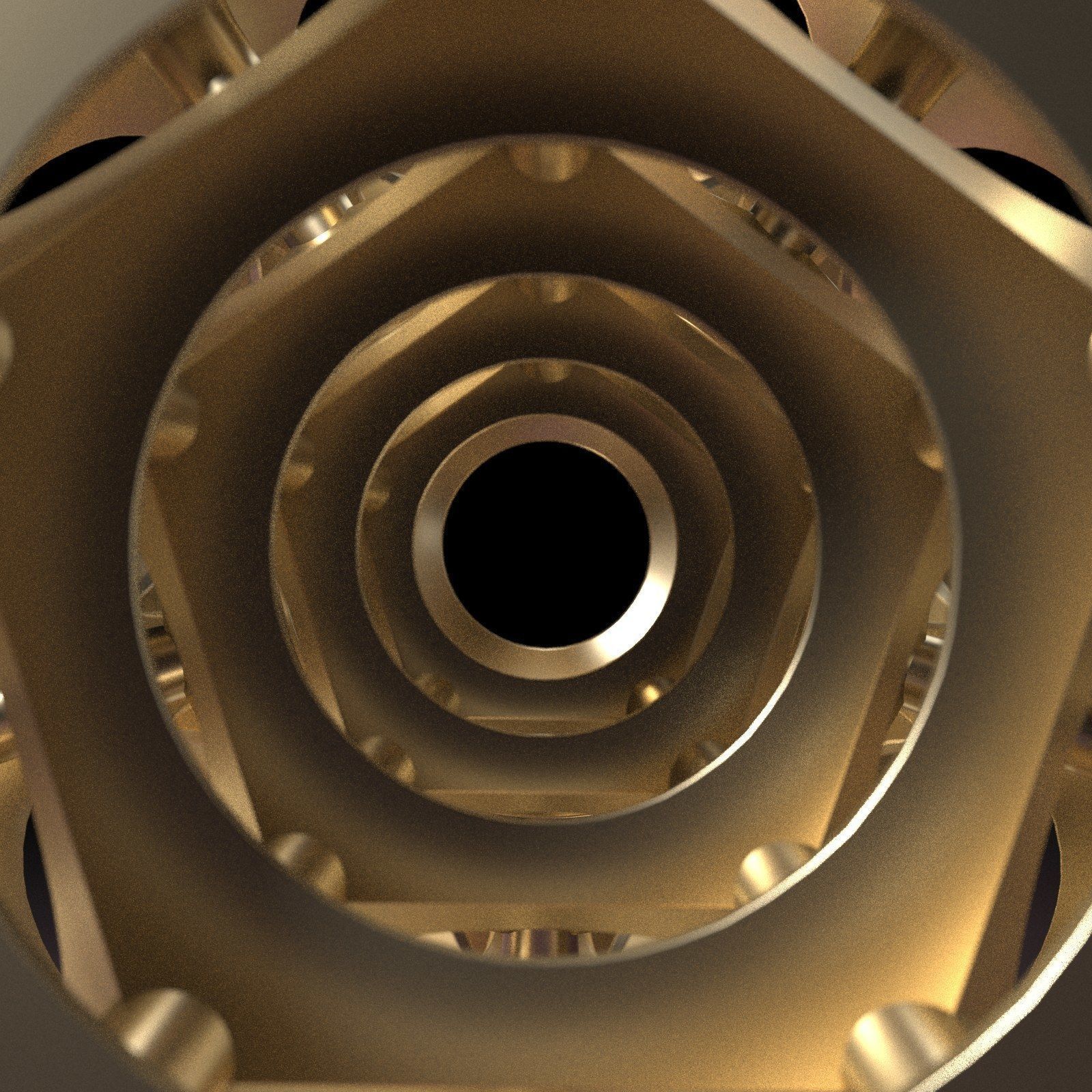 Dodecho metal cube 3D print model_21