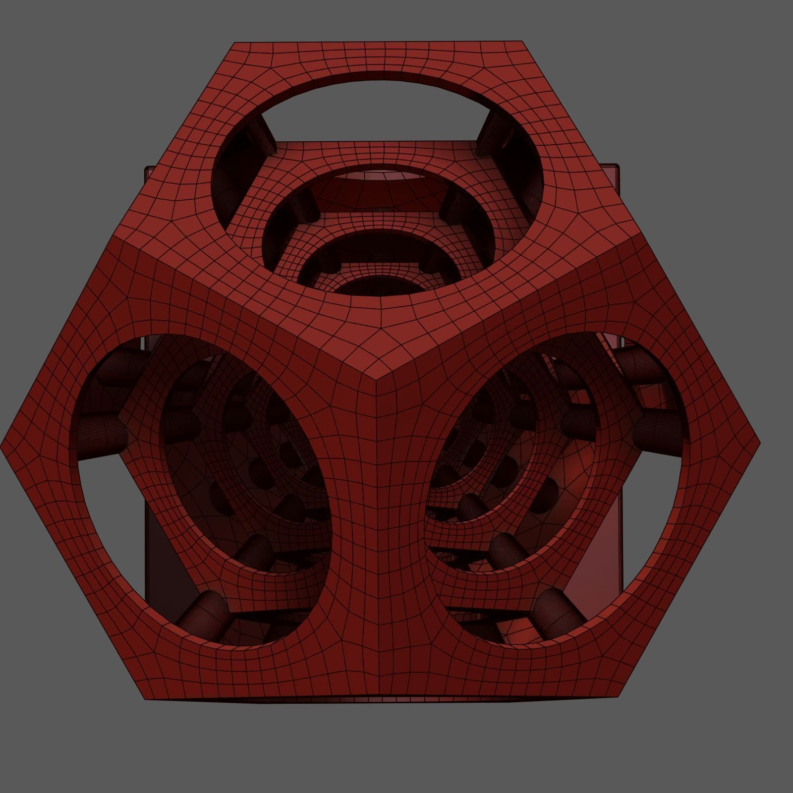 Dodecho metal cube 3D print model_15