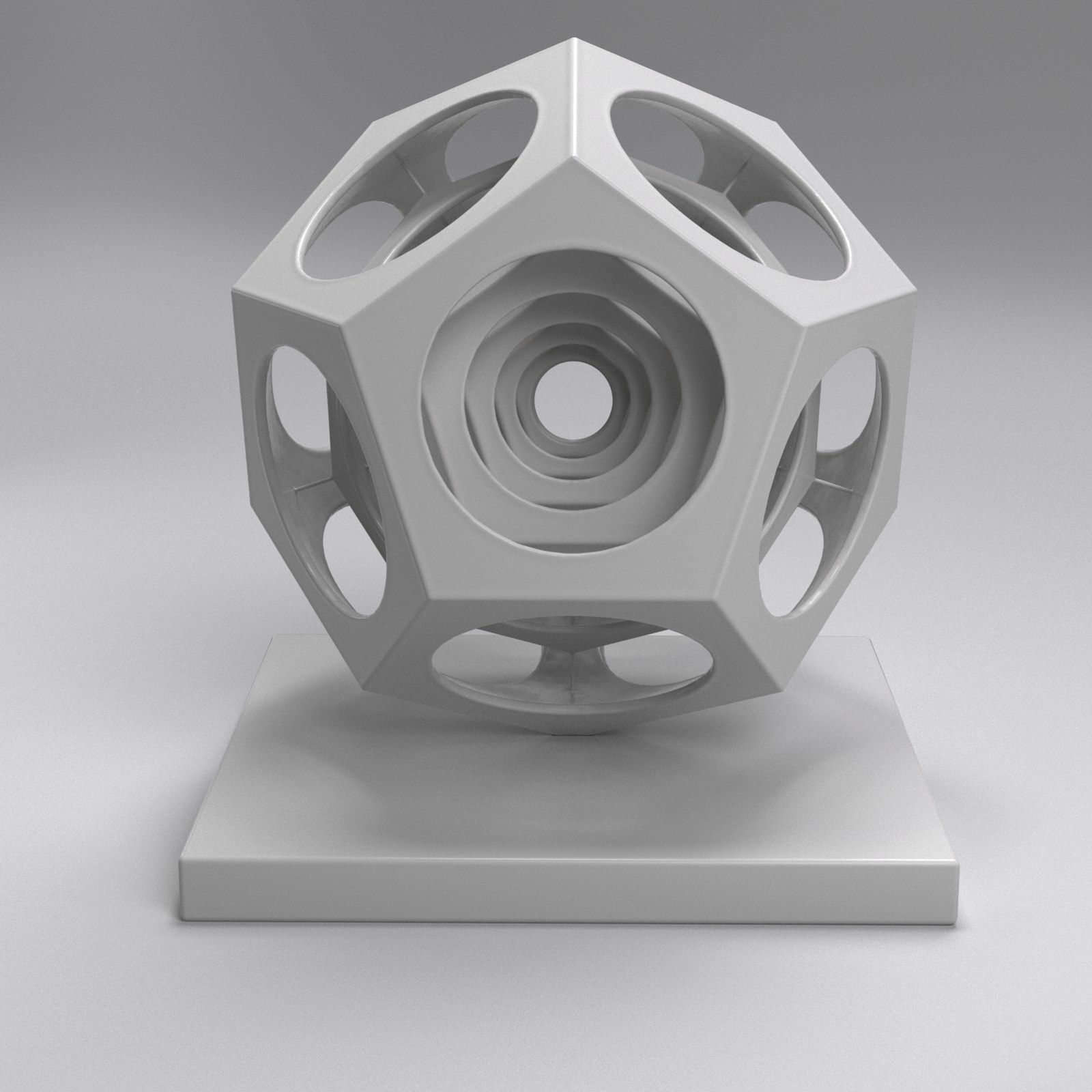 Dodecho metal cube 3D print model_10
